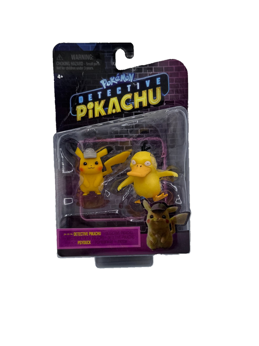 Pokémon Detective Pikachu & Psyduck Action Figure WCT Wicked Cool Toys Ufficiale