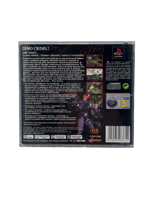 Dino Crisis 2 PlayStation PS1 PAL ITA Completo CIB Capcom Survival - Testato