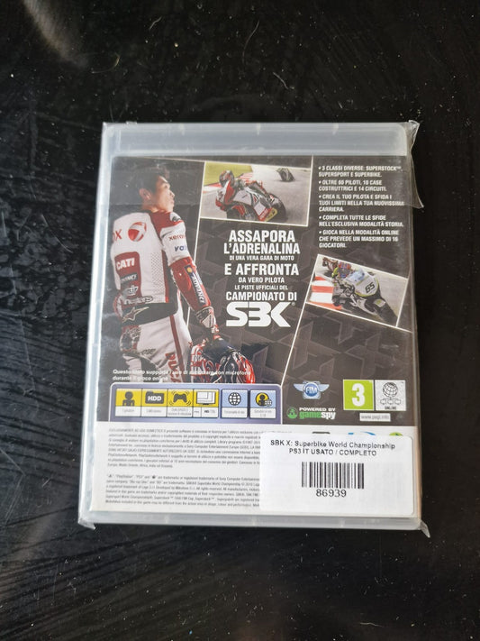 SBK X Superbike World Championship PS3 Pal Ita Usato Completo