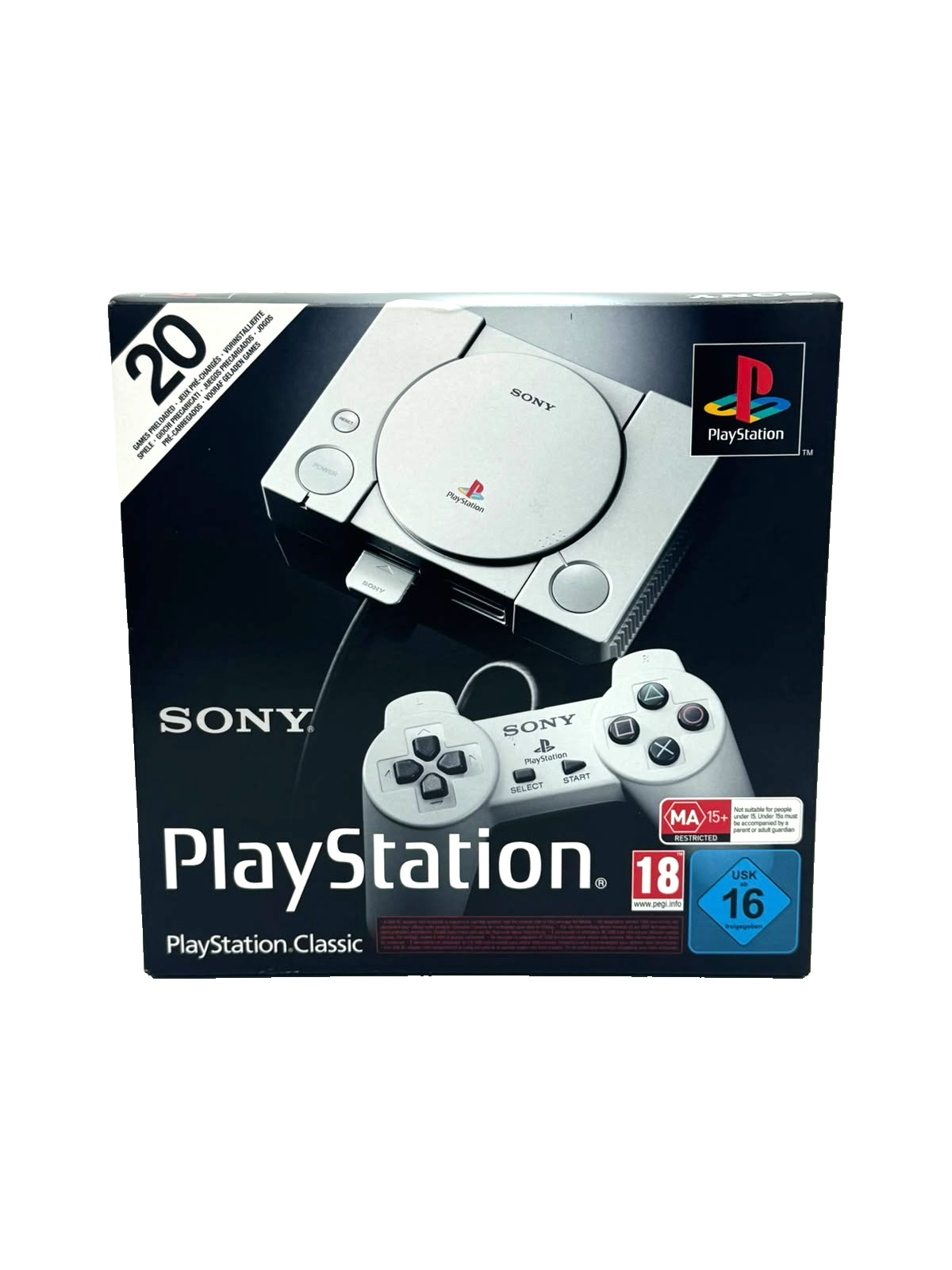 Sony PlayStation Classic Mini – PS1 – SCPH-1000R – 20 Giochi Preinstallati – NEW
