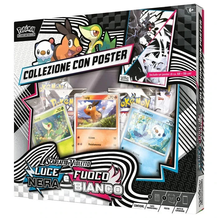 Carte Pokemon Luce Nera e Fuoco Bianco Collezione Unima Con Poster (ITA) -SEALED