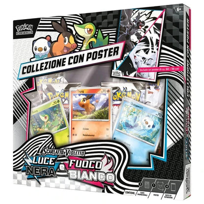 Carte Pokemon Luce Nera e Fuoco Bianco Collezione Unima Con Poster (ITA) -SEALED
