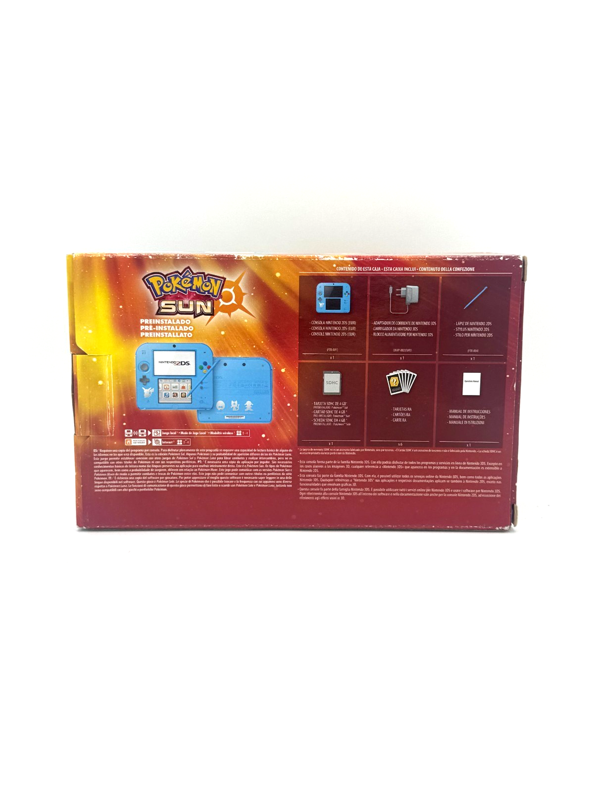 Nintendo 2DS Edizione Speciale Pokémon Sole – Blu – Con Scatola