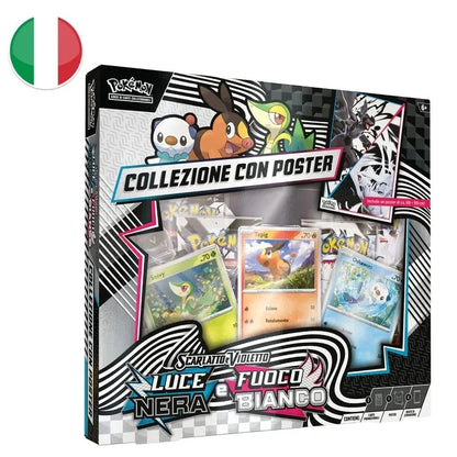 Carte Pokemon Luce Nera e Fuoco Bianco Collezione Unima Con Poster (ITA) -SEALED