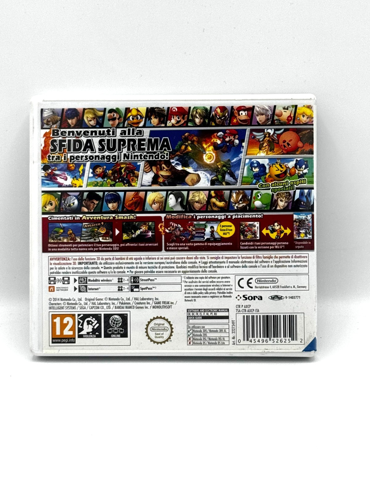 Super Smash Bros. for Nintendo 3DS PAL ITA Completo CIB – Ottime condizioni