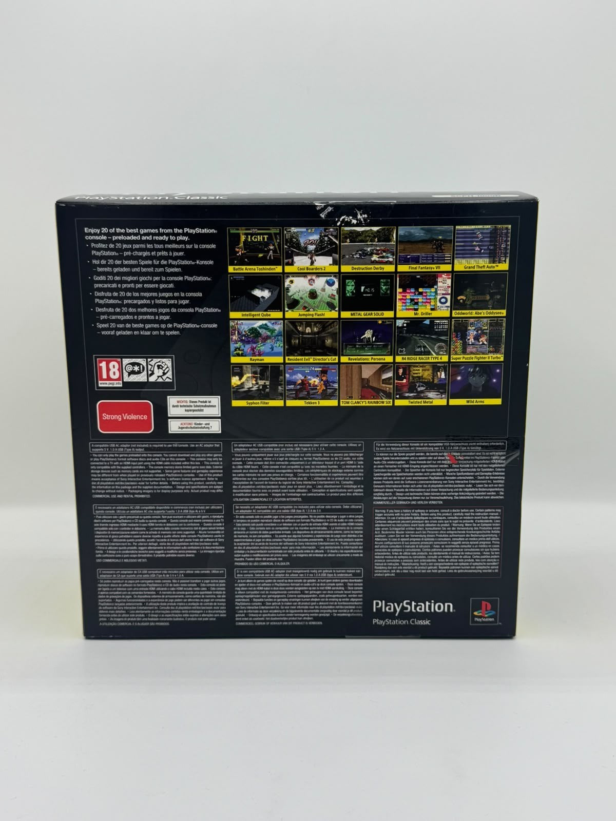 Sony PlayStation Classic Mini – PS1 – SCPH-1000R – 20 Giochi Preinstallati – NEW